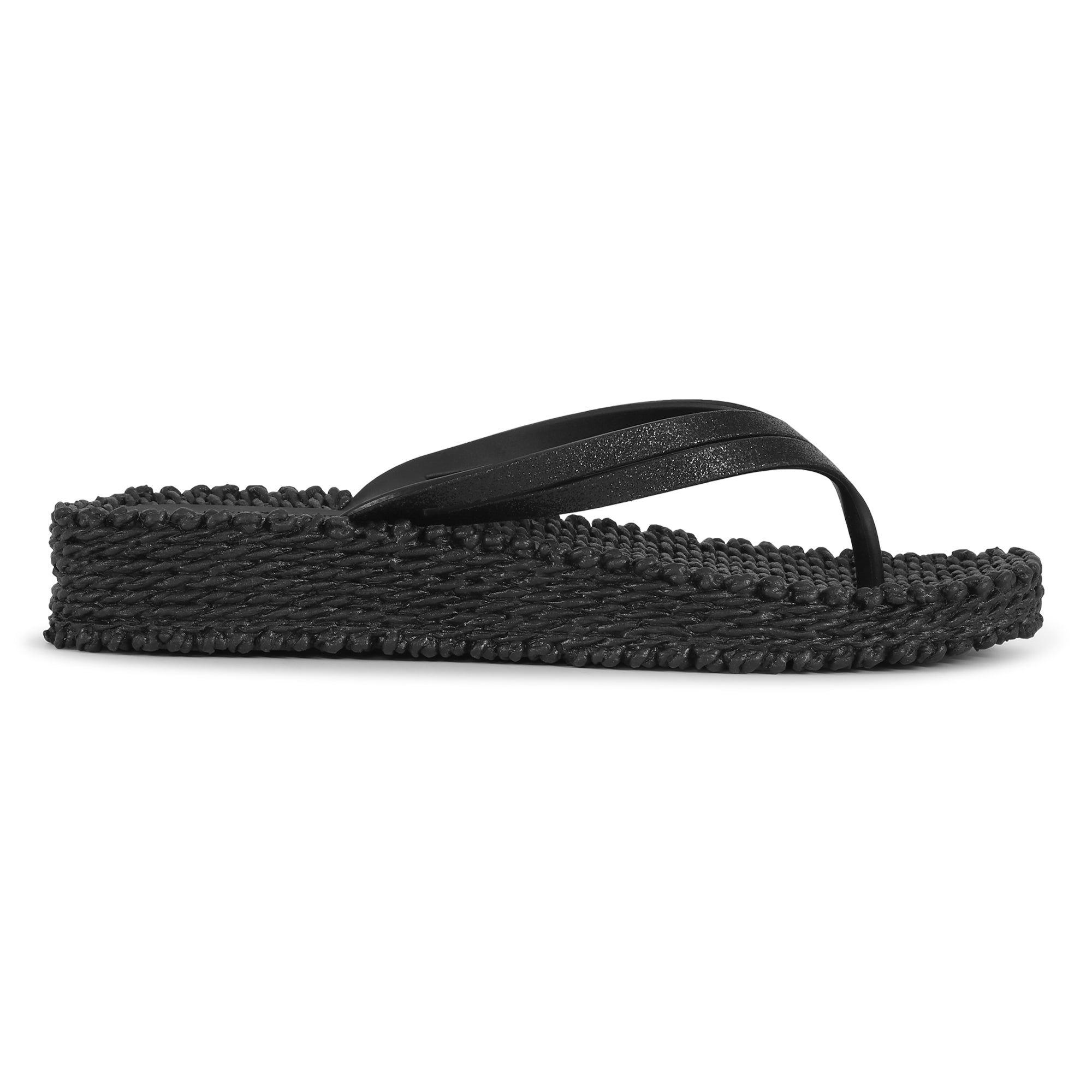 Slippers met lichte plateauzool CHEERFUL13 001 Black Ilse Jacobsen