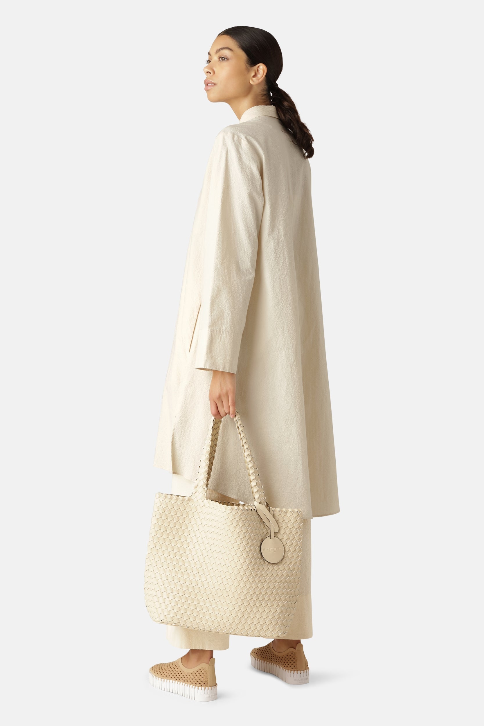 Reversible Tote bag BAG08 M - 101780 Ivory Platin | Ivory Platin | Bag | Ilse Jacobsen