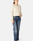 Kort Bouclé Jack BOUCLA01 - 120 Creme | Creme | Jacket | Ilse Jacobsen