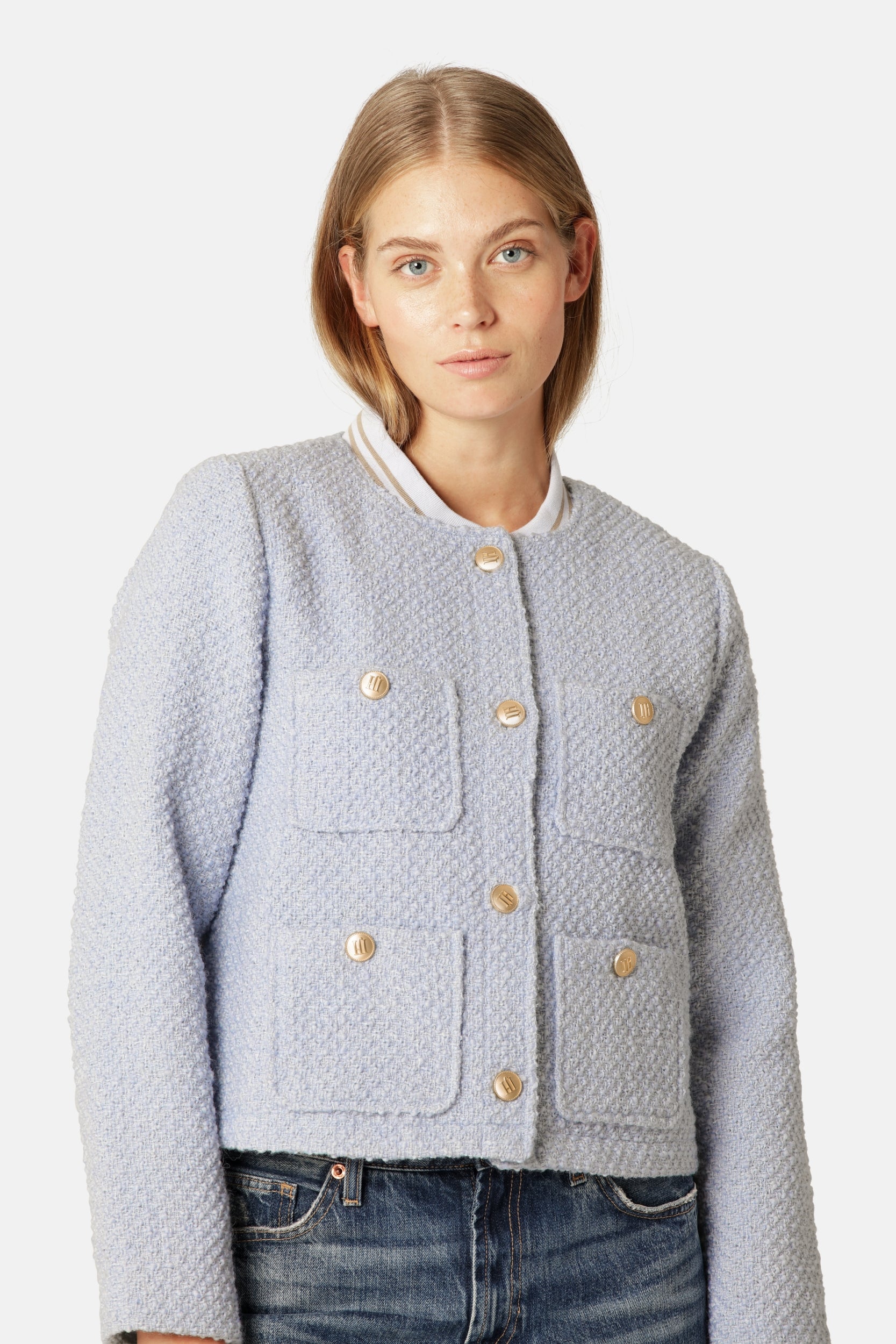 Kort Bouclé Jack BOUCLA01 - 628 Heather | Heather | Jacket | Ilse Jacobsen