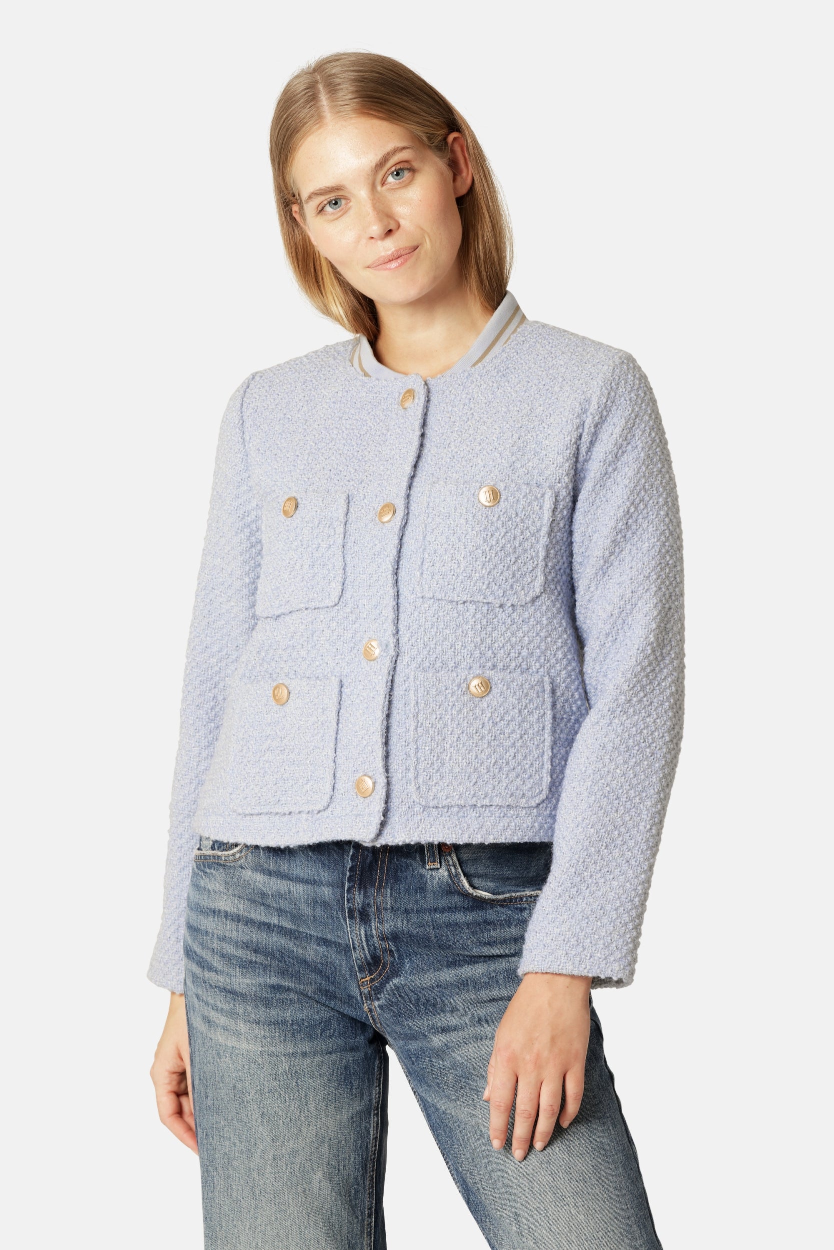 Kort Bouclé Jack BOUCLA01 - 628 Heather | Heather | Jacket | Ilse Jacobsen