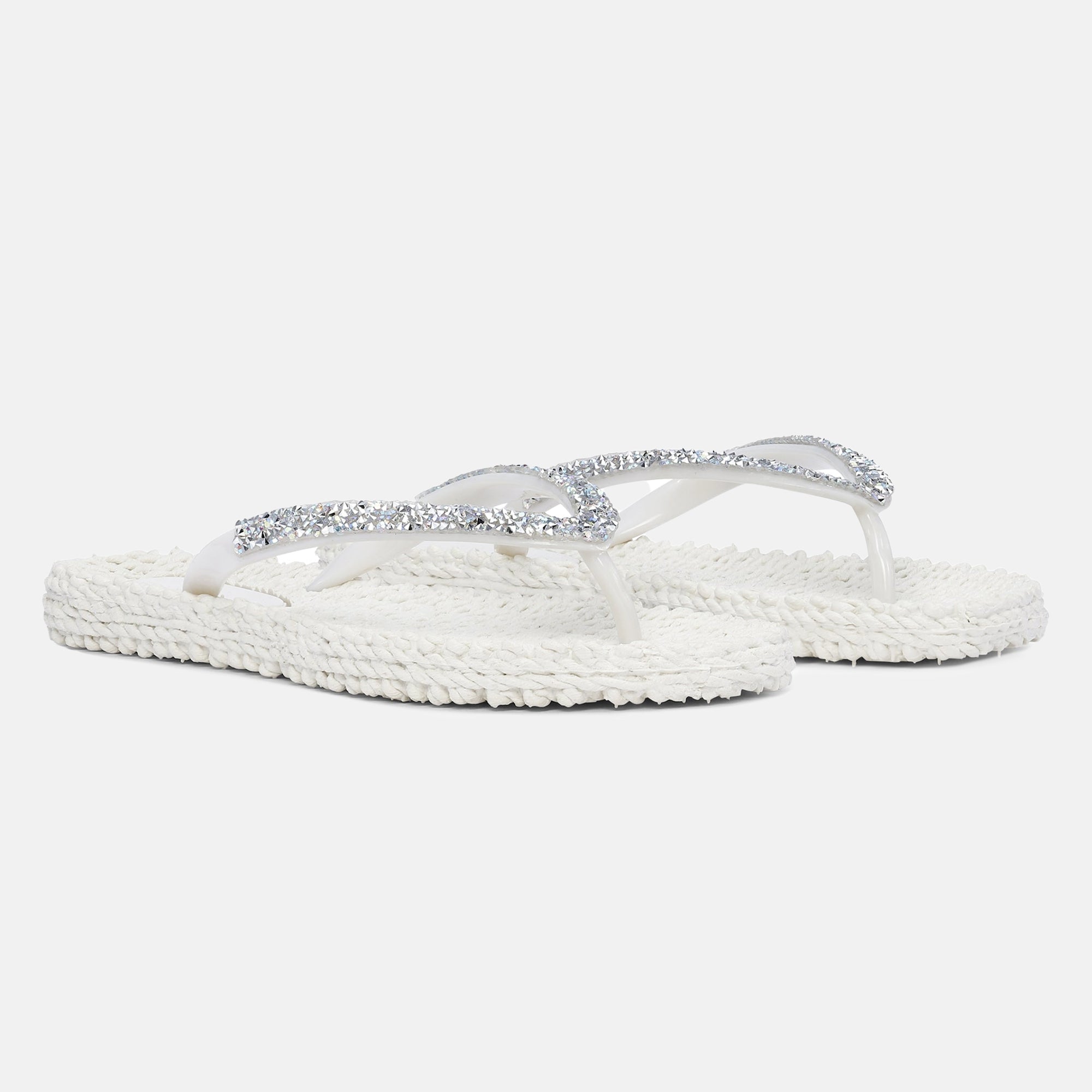 Slippers met glitter CHEERFUL03G - 12 Creme | Creme | Flip Flop | Ilse Jacobsen