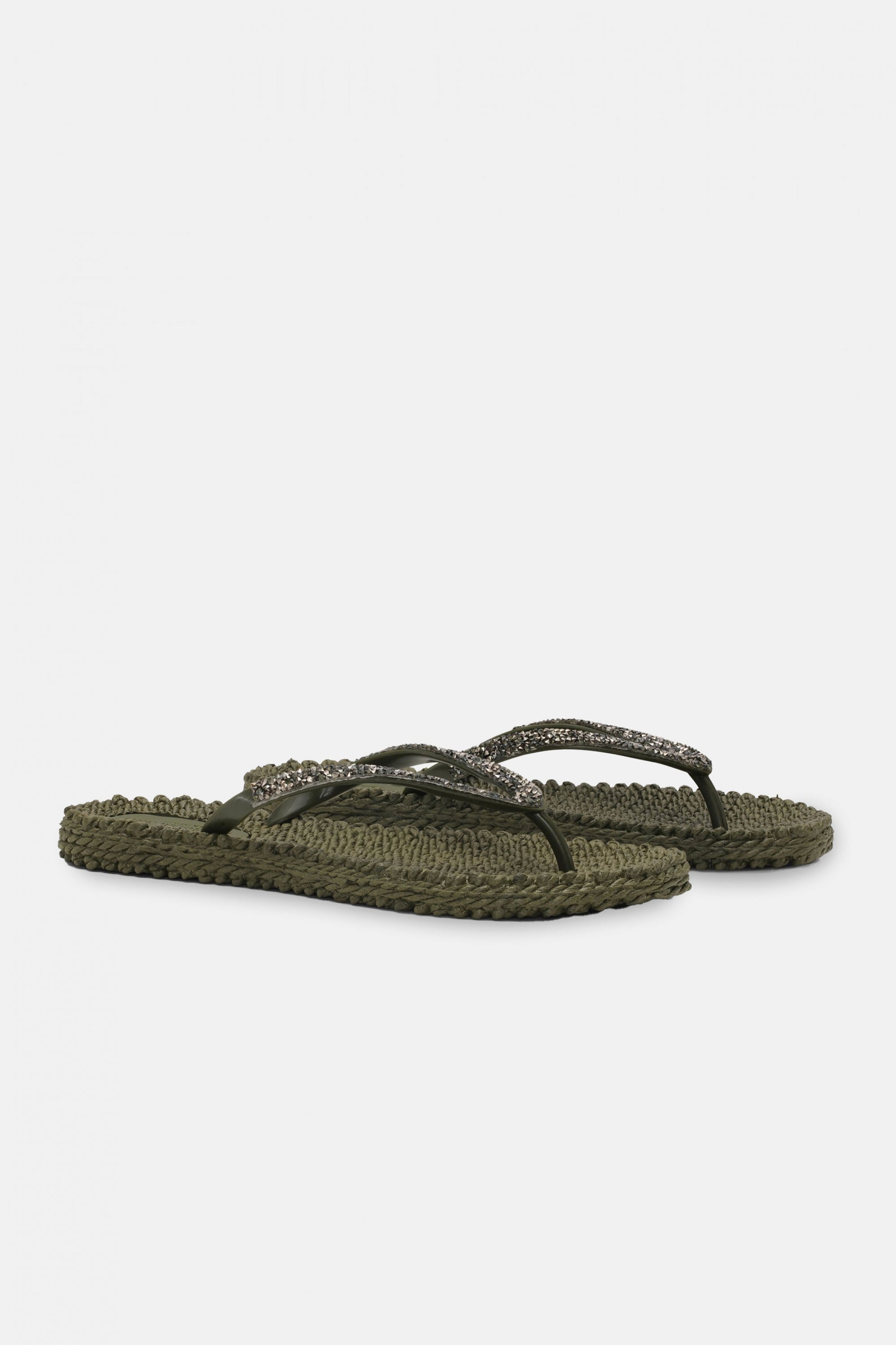 Slippers met glitter CHEERFUL03G - 410 Army | Army | Flip Flop | Ilse Jacobsen