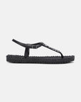 Slippers met enkelband en glitters CHEERFUL10G - 001 Black | Black | Flip Flop | Ilse Jacobsen