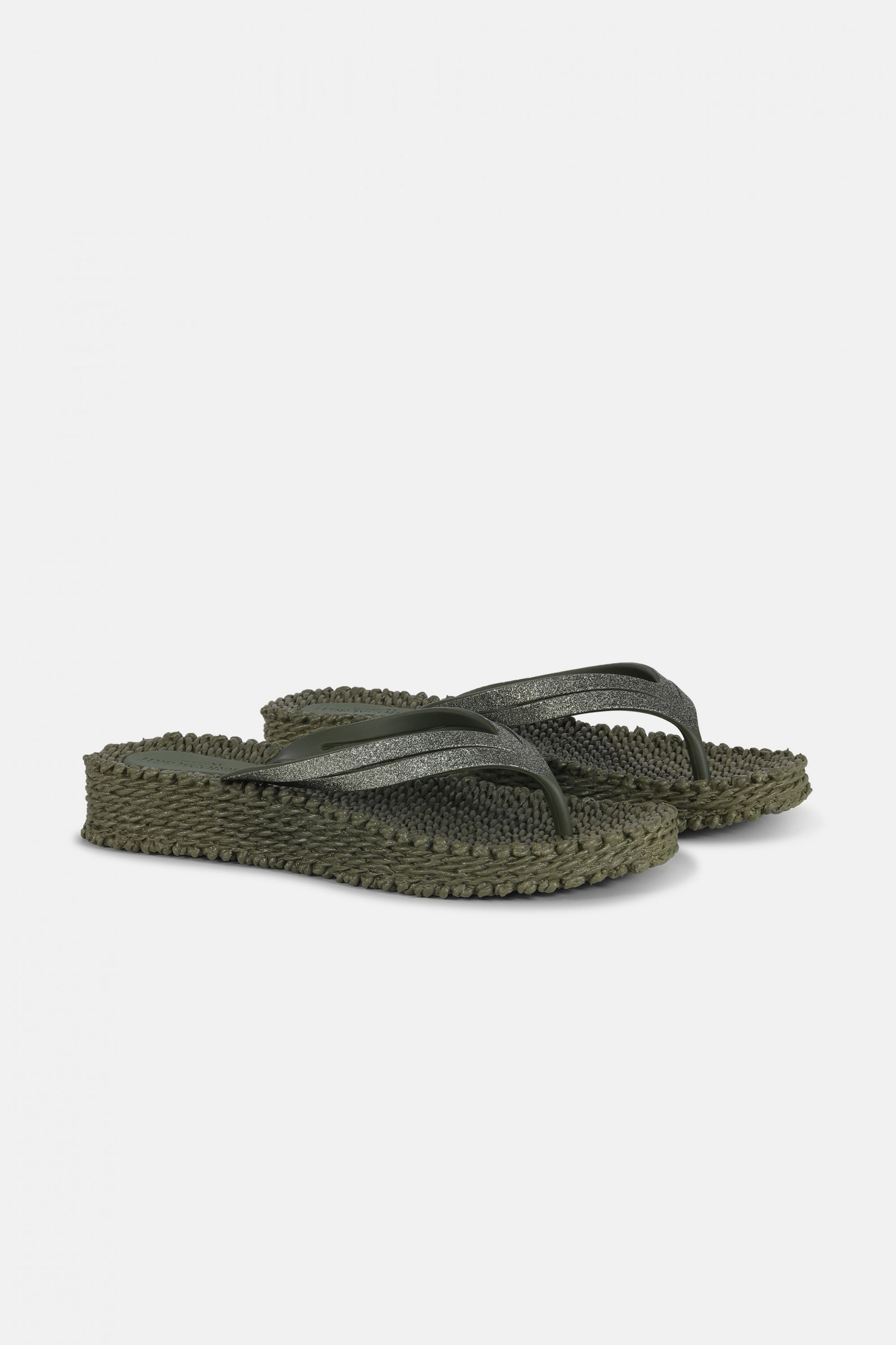 Slippers met lichte plateauzool CHEERFUL13 - 410 Army | Army | Flip Flop | Ilse Jacobsen