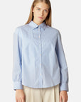 Klassiek Lange Mouwen Gestreepte Blouse CRISSAPA01ST - 628 Heather | Heather | Shirt | Ilse Jacobsen