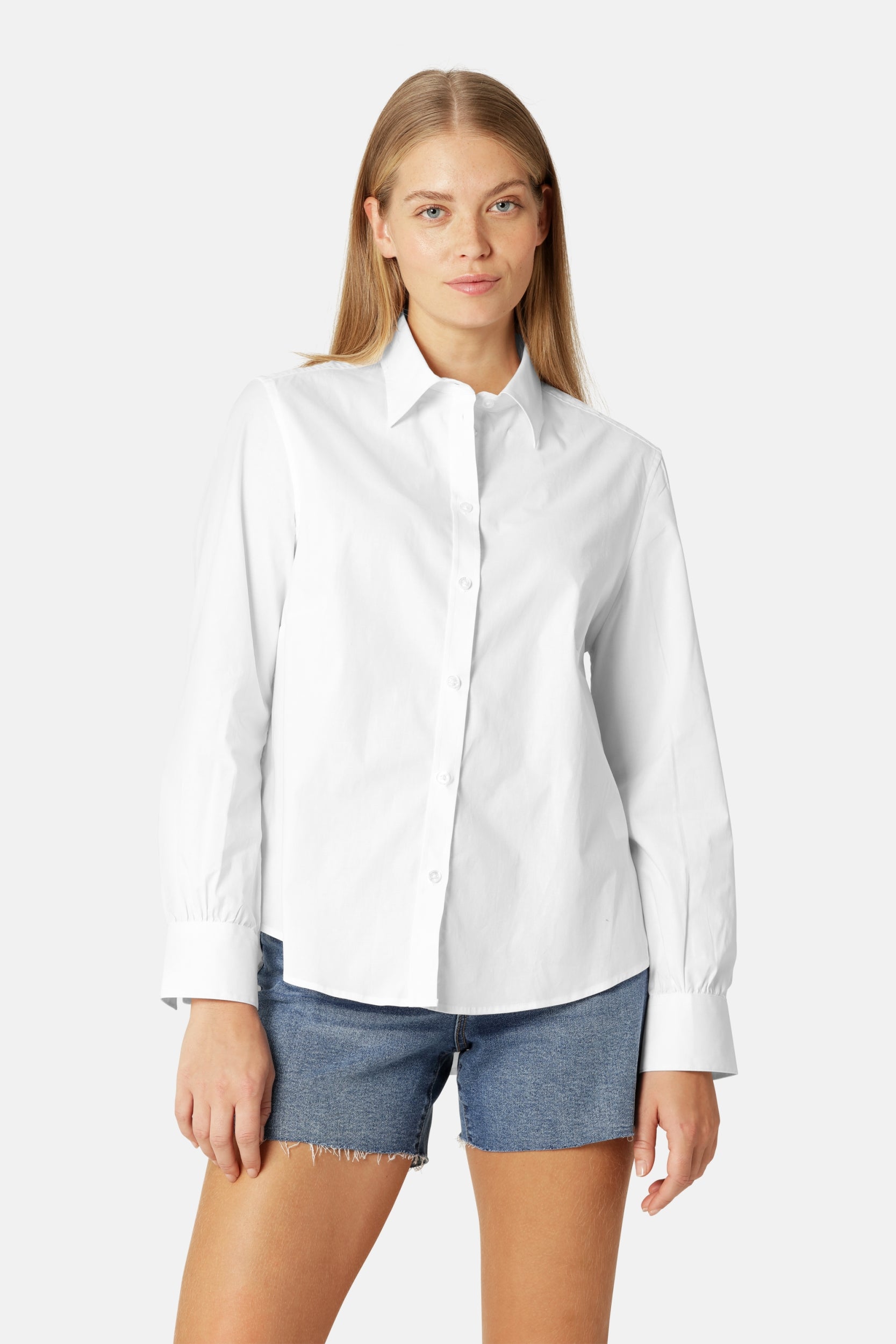 Klassiek Lange Mouwen Blouse CRISSAPA01 - 100 White | White | Shirt | Ilse Jacobsen