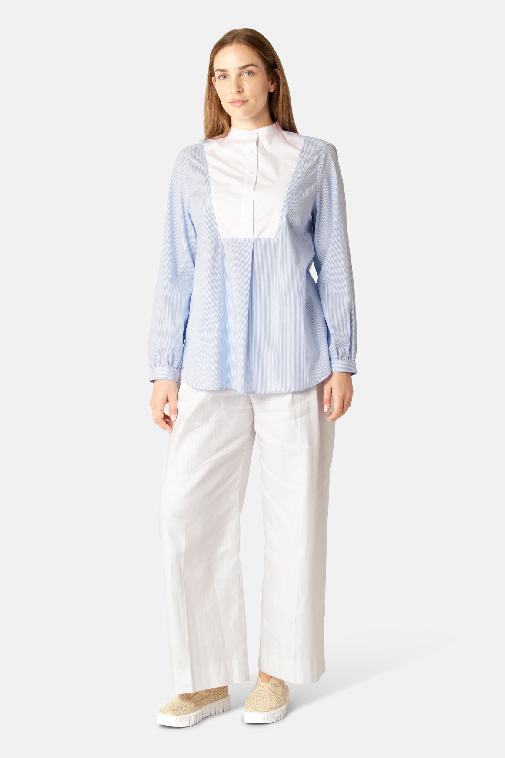 Bohemian Gestreepte Blouse CRISSAPA02ST - 628 Heather | Heather | Shirt | Ilse Jacobsen