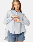 Klassiek Flowy Lange Mouwen Blouse CRISSAPA03 - 628 Heather | Heather | Shirt | Ilse Jacobsen