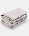 Gezichtshanddoek - Set van 4 stuks | Sand Beige Stripes