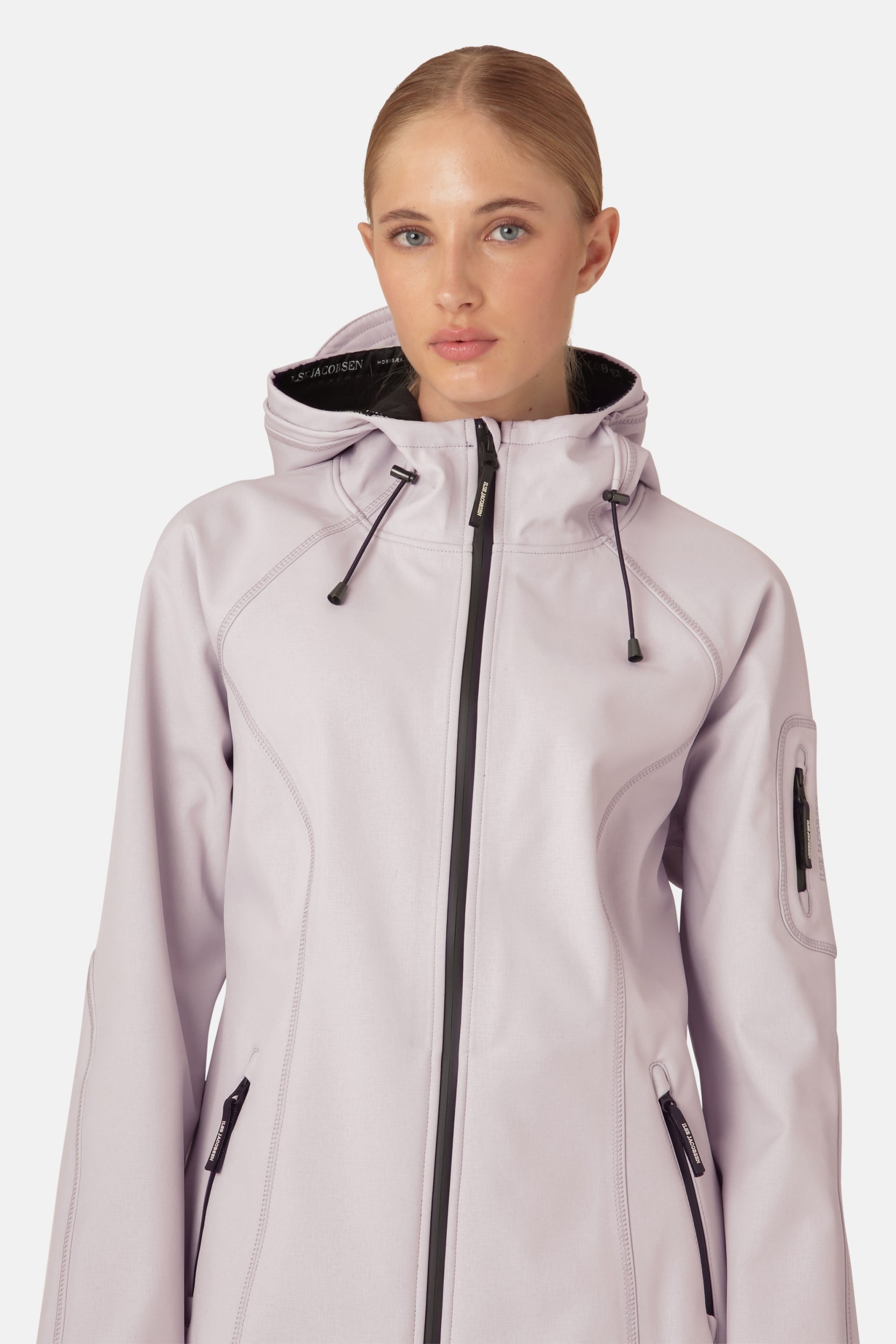 Softshell Regenjas lang RAIN37L - Concrete 549 | Concrete | Raincoat | Ilse Jacobsen