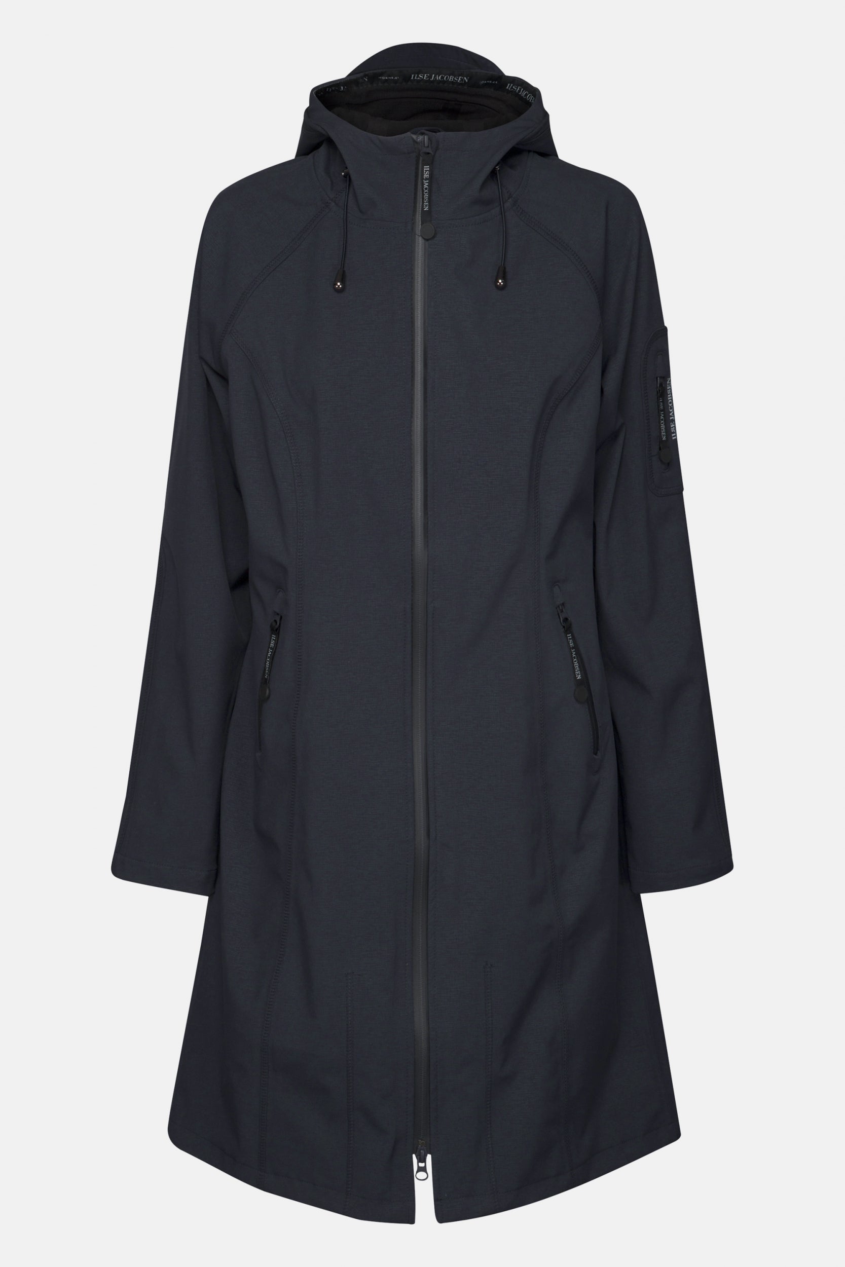 Softshell regenjas lang RAIN37L - 660 Dark Indigo | Dark Indigo | Raincoat | Ilse Jacobsen