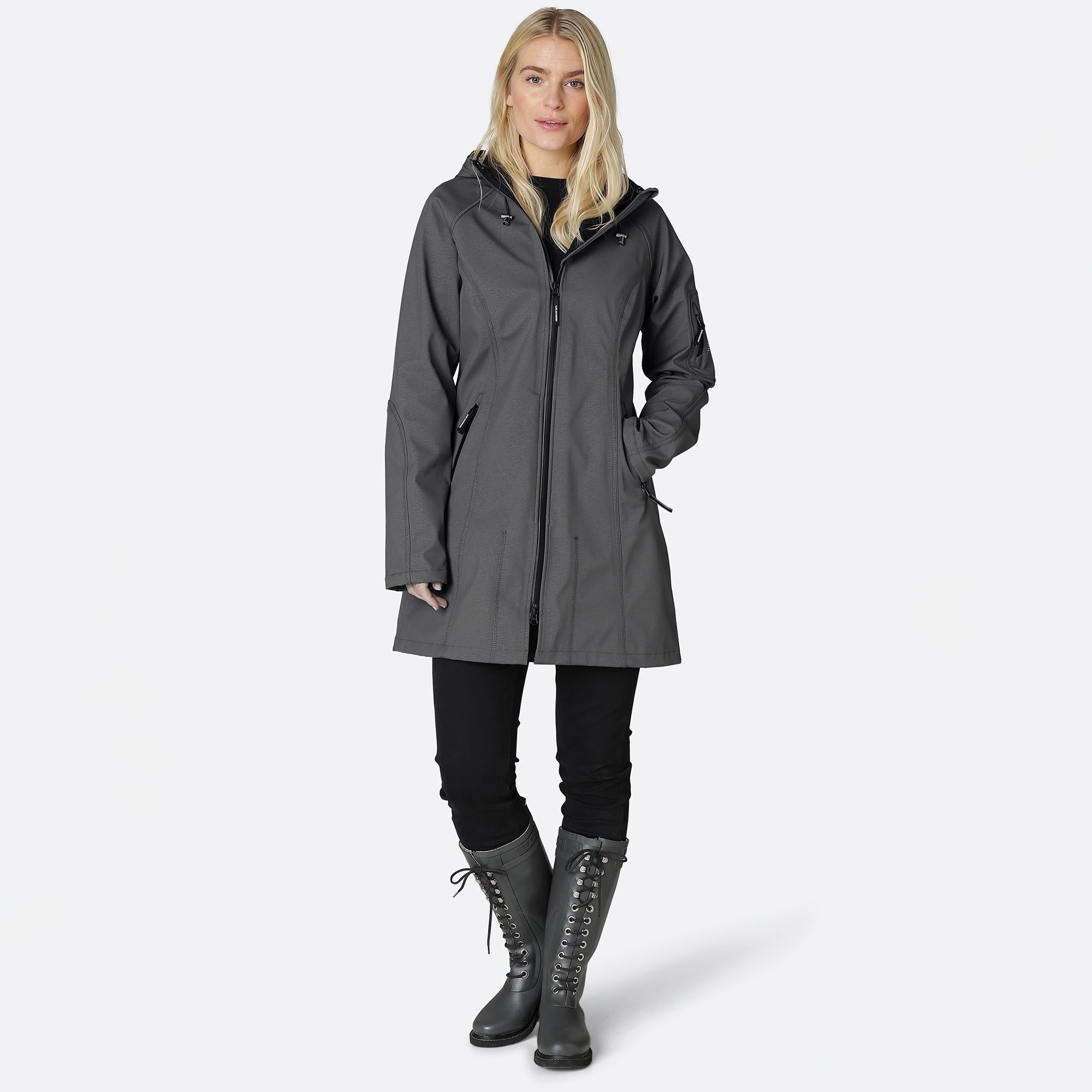 Softshell regenjas RAIN37 - 033 Dark Shadow | Dark Shadow | Raincoat | Ilse Jacobsen