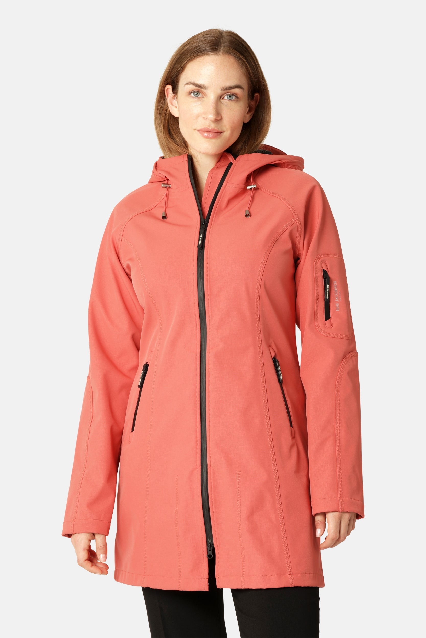 Softshell regenjas RAIN37 - 391 Spiced Coral | Spiced Coral | Raincoat | Ilse Jacobsen