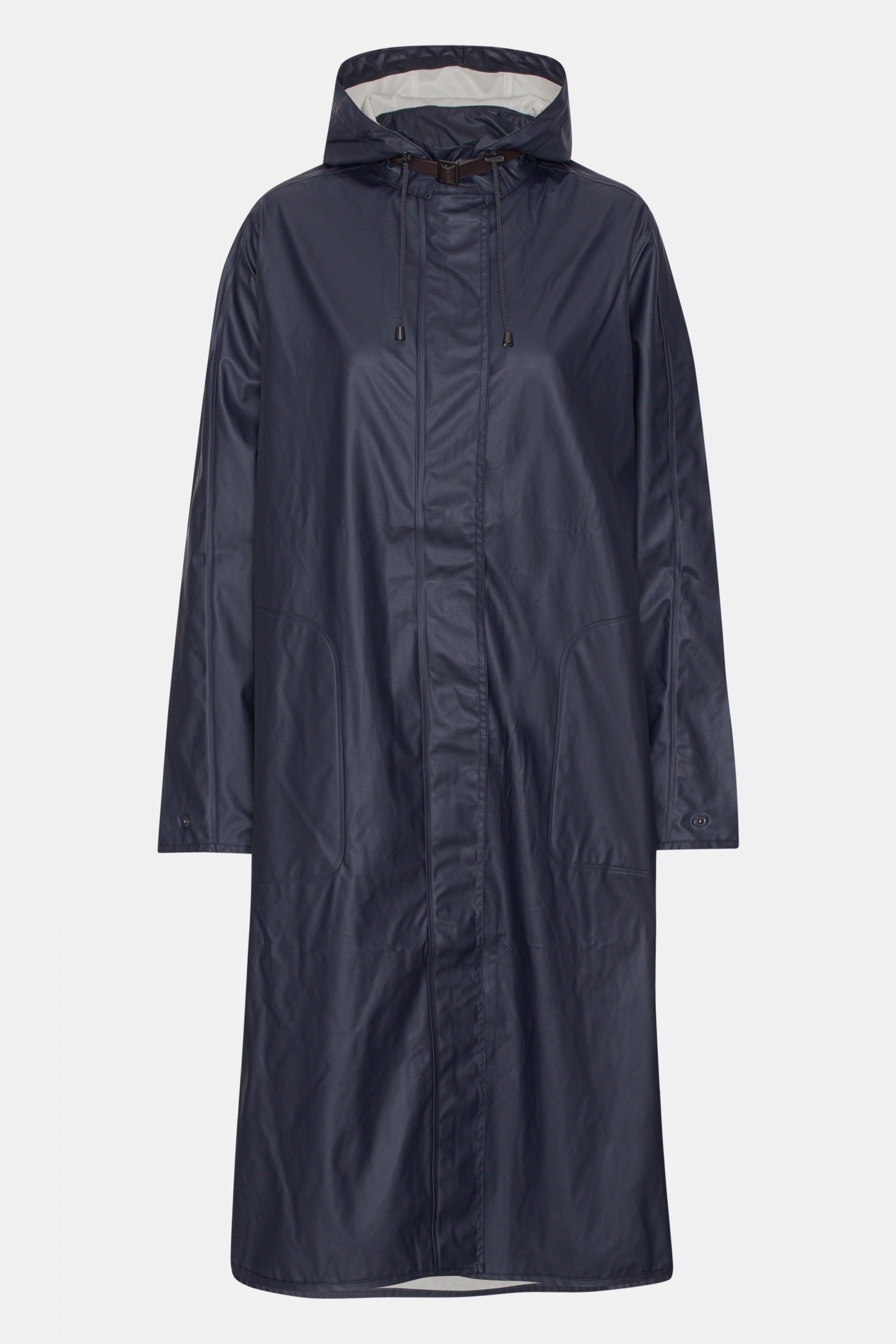 Regenjas lang RAIN71L - 660 Dark Indigo | Dark Indigo | Raincoat | Ilse Jacobsen