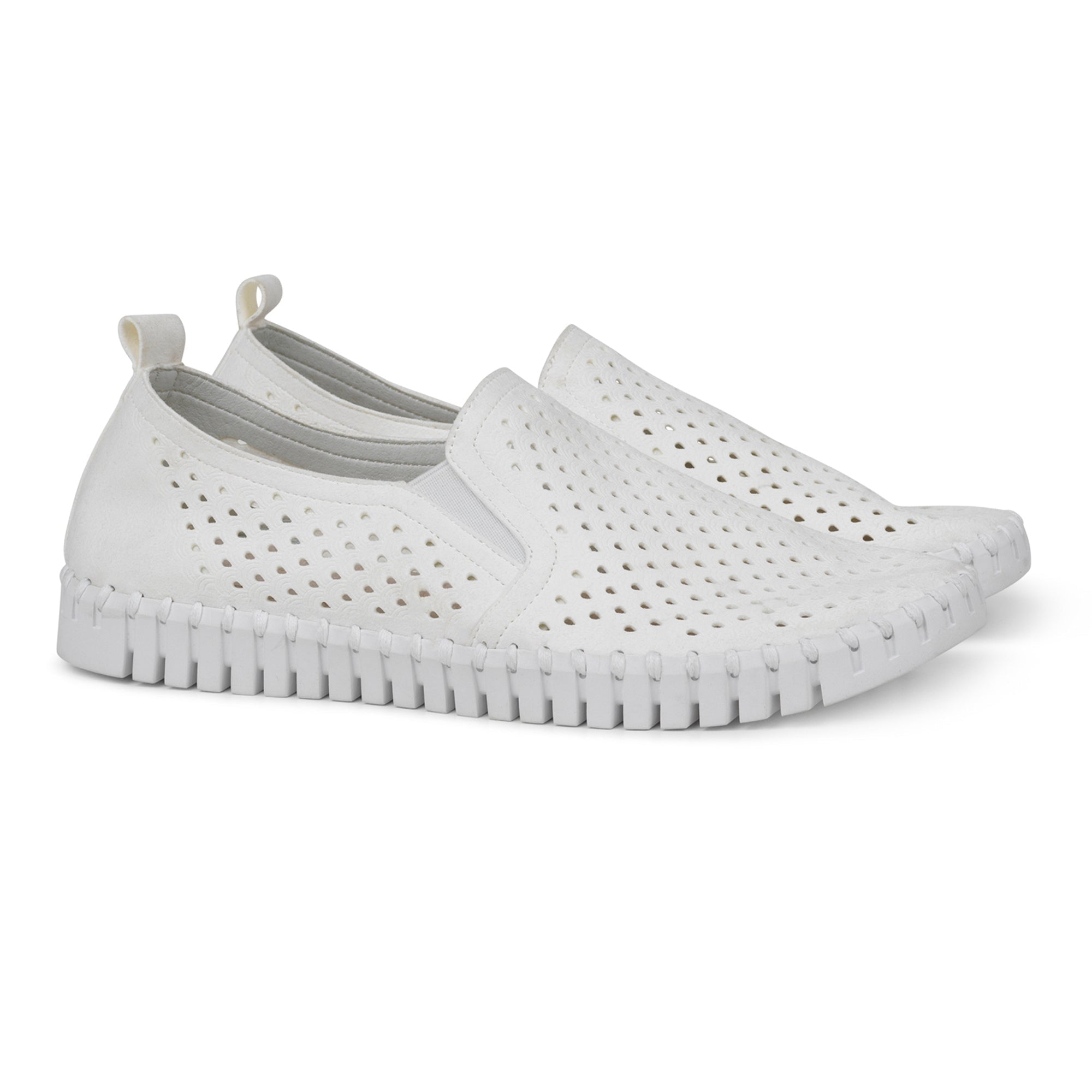 Instappers Heren TULIP140MEN beige zool - 100 White | White | Shoes | Ilse Jacobsen