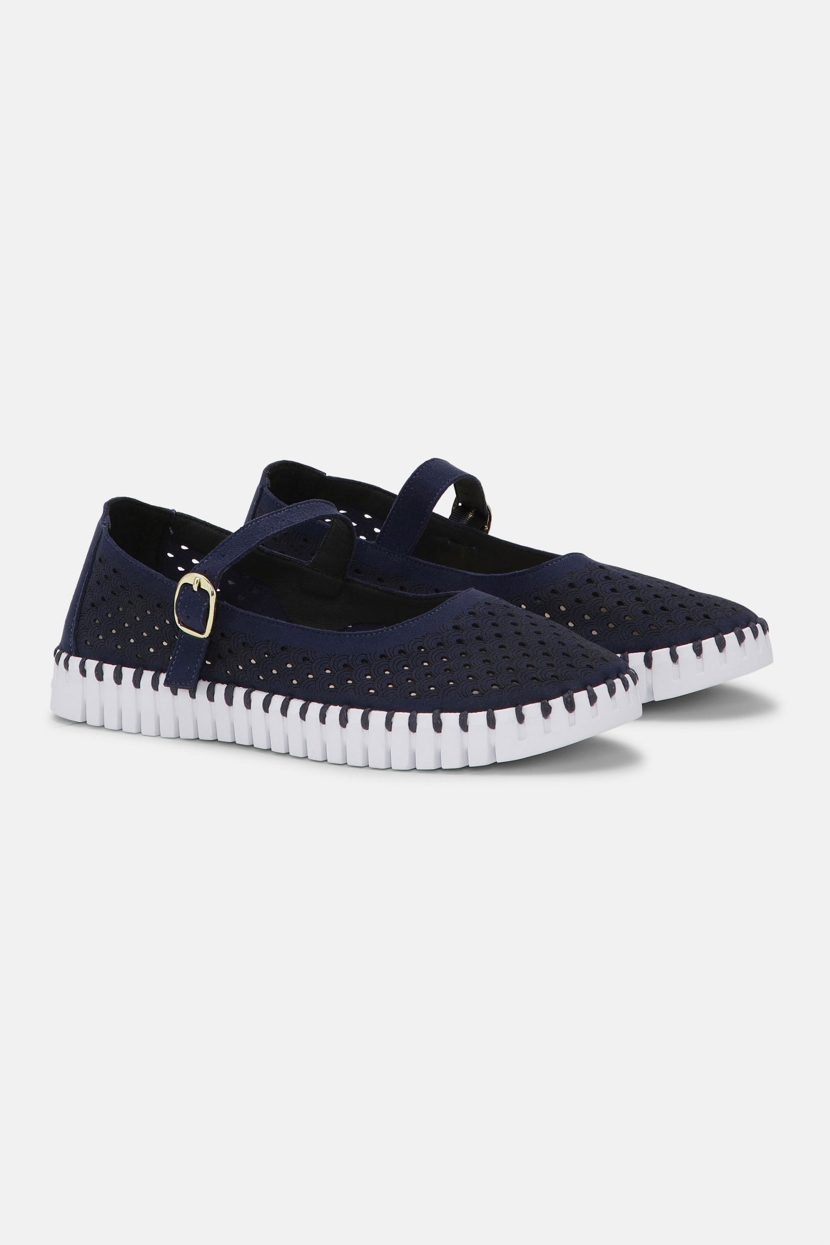 Tulip Ballerina TULIP3476 - 660100 Dark Indigo White | Dark Indigo White | Shoes | Ilse Jacobsen