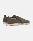 Instappers Heren Tulip3885 beige zool - 465111 Deep Olive Pearled Ivory | Deep Olive Pearled Ivory | Shoes | Ilse Jacobsen