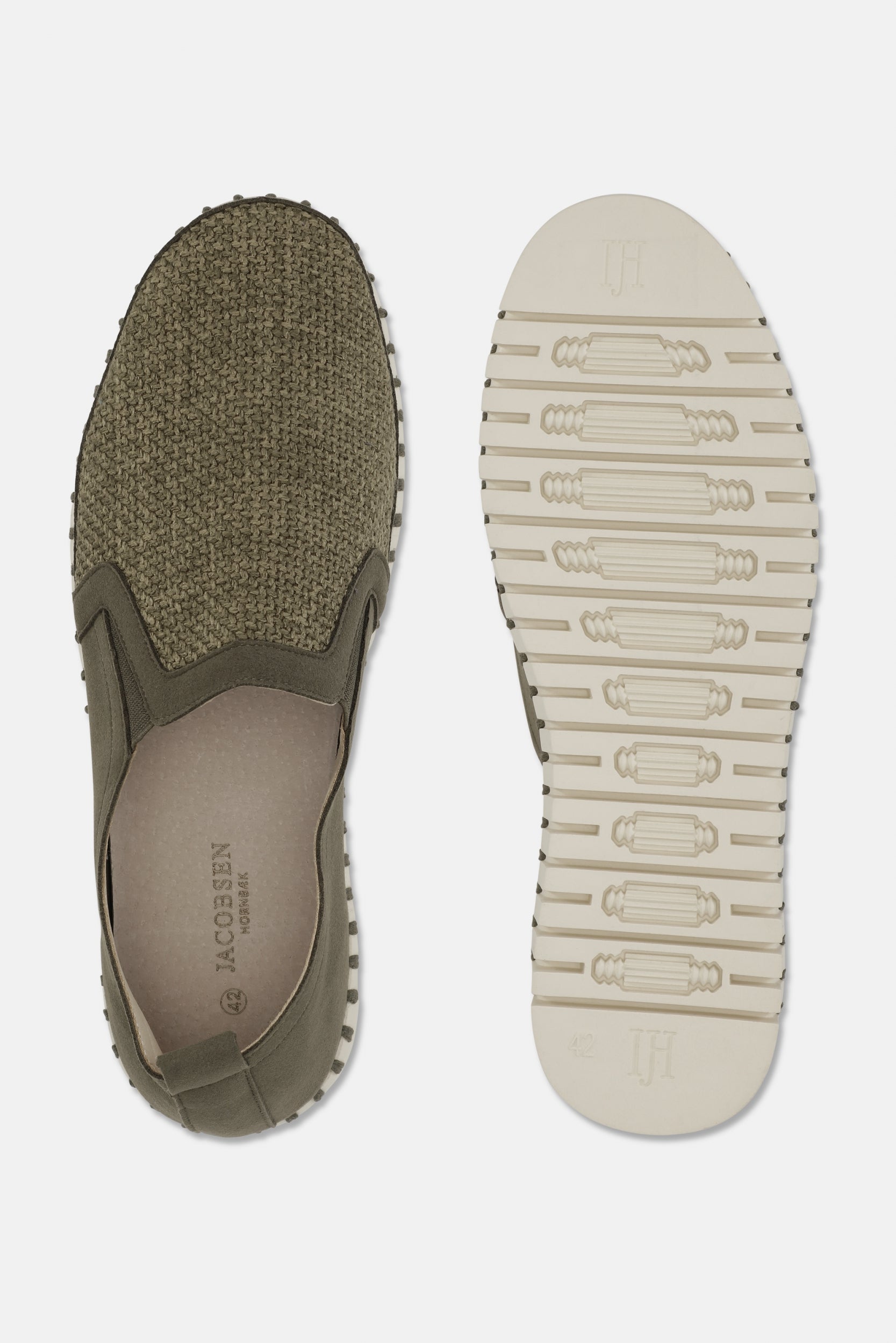 Instappers Heren Tulip3885 beige zool - 465111 Deep Olive Pearled Ivory | Deep Olive Pearled Ivory | Shoes | Ilse Jacobsen