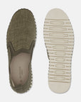 Instappers Heren Tulip3885 beige zool - 465111 Deep Olive Pearled Ivory | Deep Olive Pearled Ivory | Shoes | Ilse Jacobsen