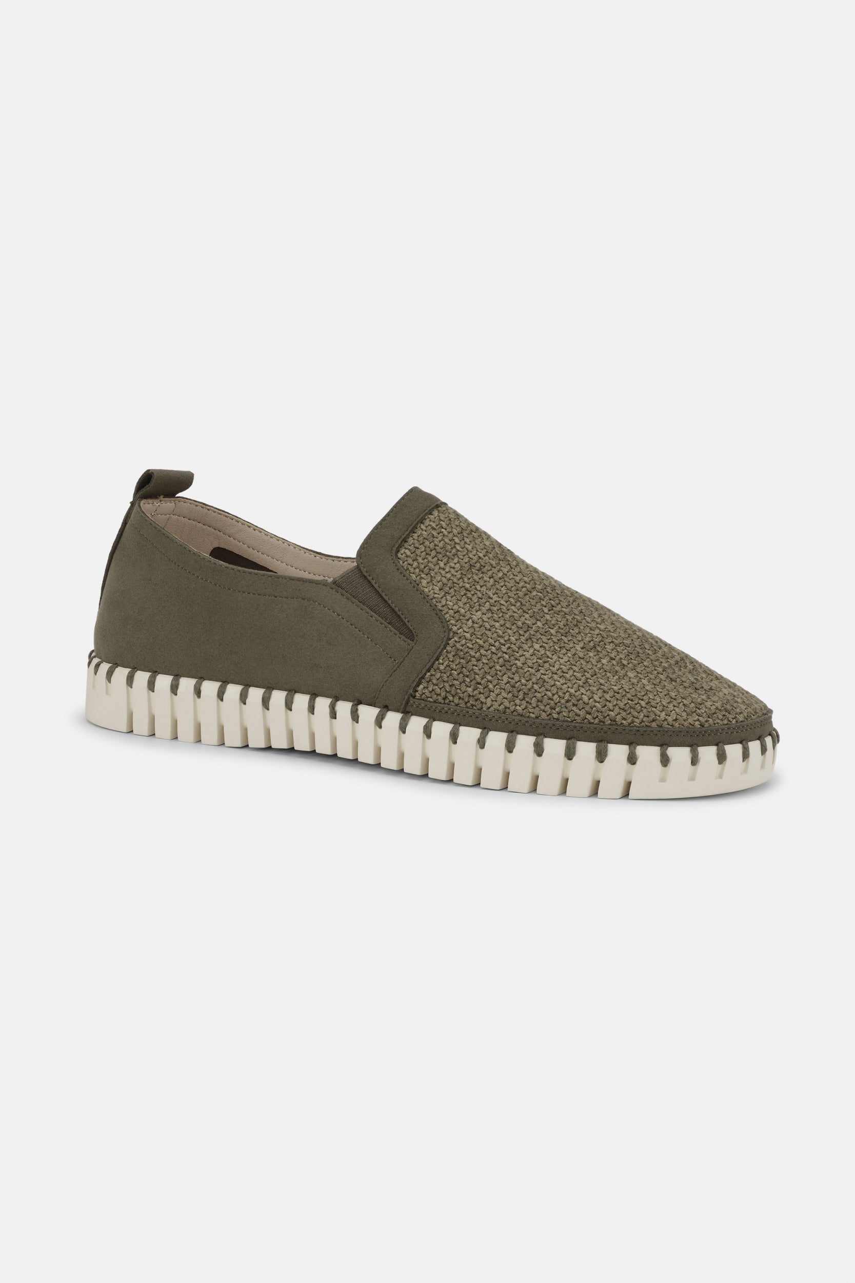 Instappers Heren Tulip3885 beige zool - 465111 Deep Olive Pearled Ivory | Deep Olive Pearled Ivory | Shoes | Ilse Jacobsen